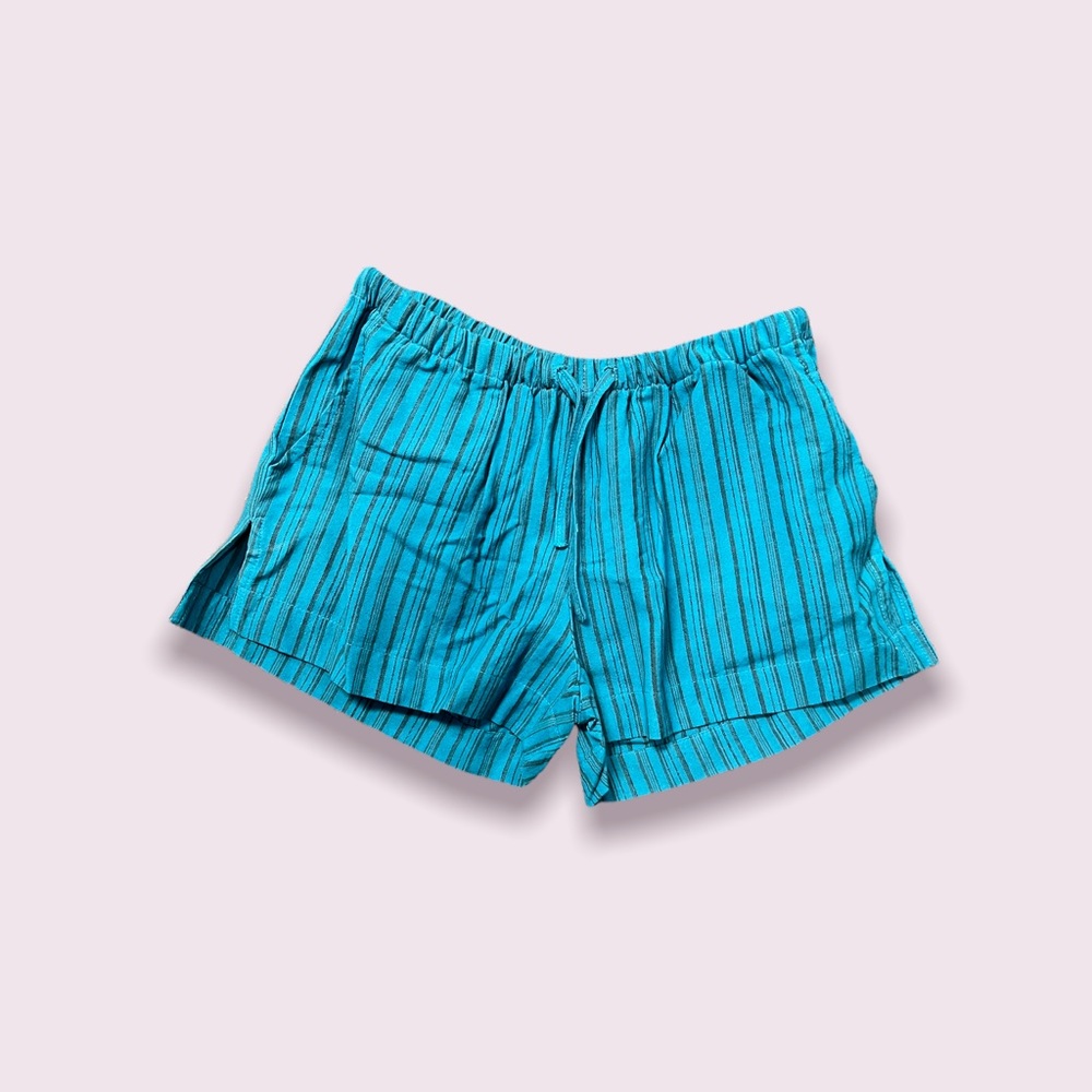 Striped Hippie Tie Shorts Blue Dream